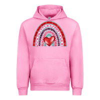 Fuchsia Pink valentine's day rainbow Urban Hoodie - BarkalooDesign