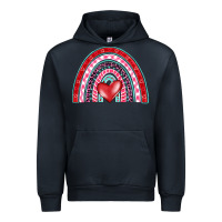 Navy valentine's day rainbow Urban Hoodie - BarkalooDesign