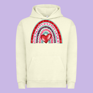 Valentine's Day Rainbow Urban Hoodie Designed By Barkaloodesign