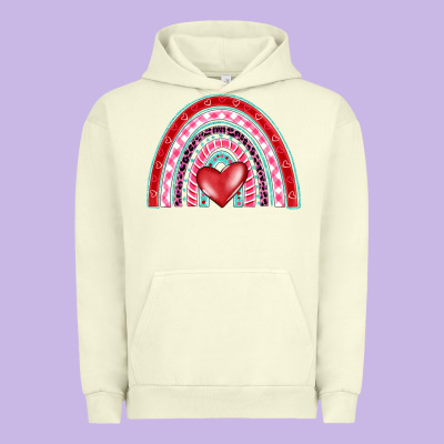 Valentine's Day Rainbow Urban Hoodie Designed By Barkaloodesign
