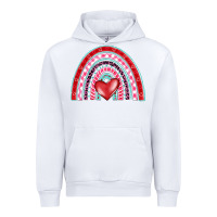White valentine's day rainbow Urban Hoodie - BarkalooDesign