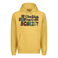 Antique Gold christmas begins with christ Premium Hoodie - AdoDesignShop