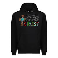 Black christmas begins with christ Premium Hoodie - AdoDesignShop