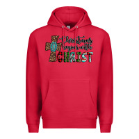 Cardinal christmas begins with christ Premium Hoodie - AdoDesignShop