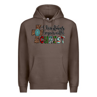 Coffee christmas begins with christ Premium Hoodie - AdoDesignShop