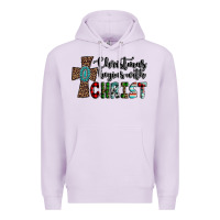 Lilac christmas begins with christ Premium Hoodie - AdoDesignShop