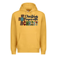 Mustard christmas begins with christ Premium Hoodie - AdoDesignShop