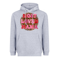 Heather Grey most loved mama Heavyweight Hoodie - texasbilliewilder