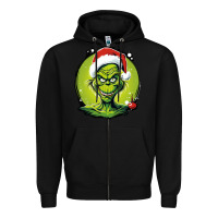 Black Grinch Zipper Hoodie - Unal Design