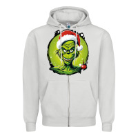 Dove Grey Grinch Zipper Hoodie - Unal Design