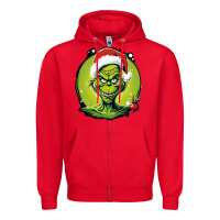 Red Grinch Zipper Hoodie - Unal Design