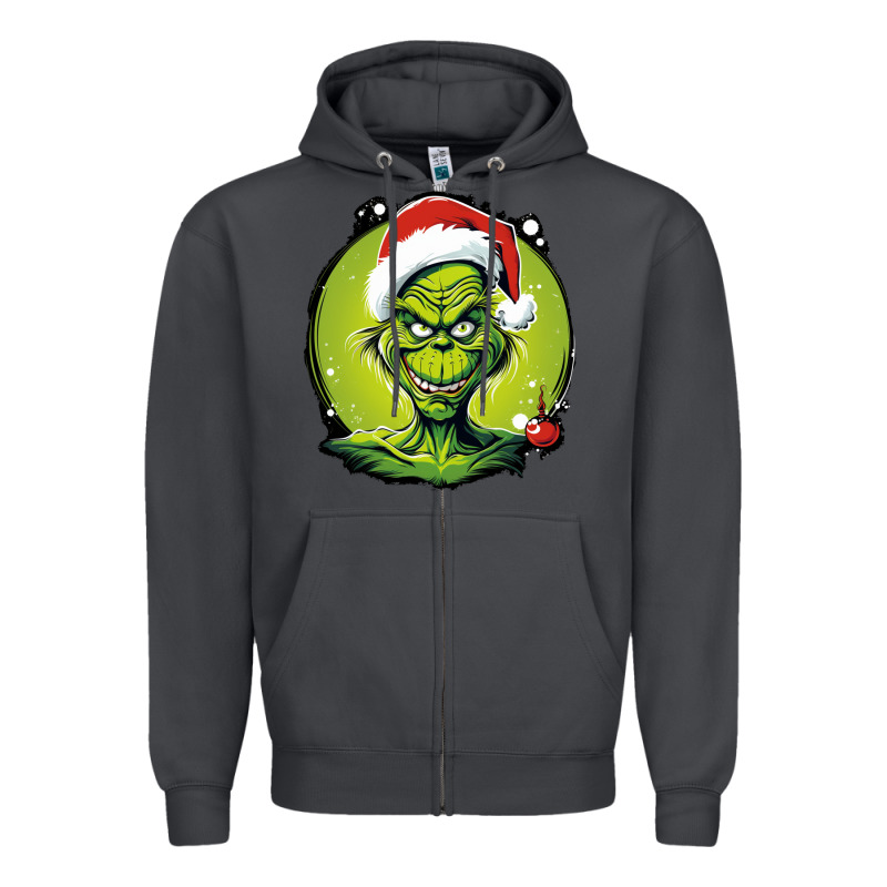 Grinch Zipper Hoodie by Unal Design | Teevron