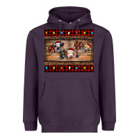 Plum hohoho christmas cows Heavyweight Hoodie - RanaPortraitStore