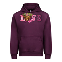 Mauve Wine valentine's day love highland cow Urban Hoodie - BarkalooDesign