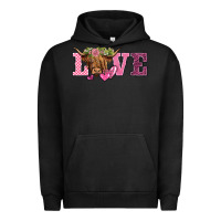 Pigment Black valentine's day love highland cow Urban Hoodie - BarkalooDesign