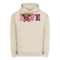Pigment French Oak valentine's day love highland cow Urban Hoodie - BarkalooDesign