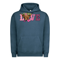 Pigment Midnight Navy valentine's day love highland cow Urban Hoodie - BarkalooDesign
