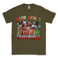 Army Green barn lights and silent nights Classic Tee - MaliasSmallBusiness