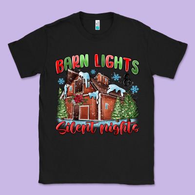 Classic Tee barn lights and silent nights