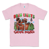 Bubblegum Pink barn lights and silent nights Classic Tee - MaliasSmallBusiness