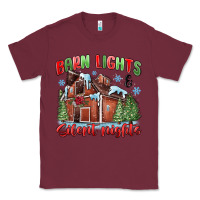 Burgundy barn lights and silent nights Classic Tee - MaliasSmallBusiness
