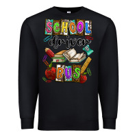 Black School driver bus Premium Sweatshirt - CowhideDigitalArt