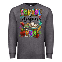 Charcoal Heather School driver bus Premium Sweatshirt - CowhideDigitalArt