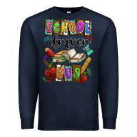 Navy School driver bus Premium Sweatshirt - CowhideDigitalArt