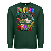 Sports Green School driver bus Premium Sweatshirt - CowhideDigitalArt