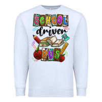 White School driver bus Premium Sweatshirt - CowhideDigitalArt