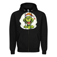 Black Grinch Zipper Hoodie - Unal Design