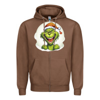 Chestnut Grinch Zipper Hoodie - Unal Design