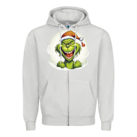 Dove Grey Grinch Zipper Hoodie - Unal Design