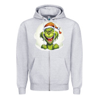Heather Grey Grinch Zipper Hoodie - Unal Design