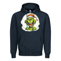 Navy Grinch Zipper Hoodie - Unal Design