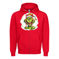 Red Grinch Zipper Hoodie - Unal Design
