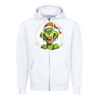 White Grinch Zipper Hoodie - Unal Design