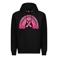Black breast cancer rainbow Premium Hoodie - AdoDesignShop