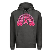 Charcoal Heather breast cancer rainbow Premium Hoodie - AdoDesignShop