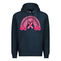 Navy breast cancer rainbow Premium Hoodie - AdoDesignShop