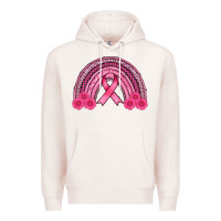 Pale Pink breast cancer rainbow Premium Hoodie - AdoDesignShop