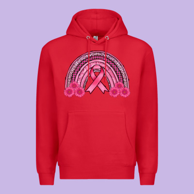 Breast Cancer Rainbow Premium Hoodie Designed By Adodesignshop