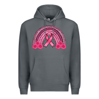 Rock breast cancer rainbow Premium Hoodie - AdoDesignShop