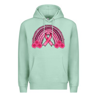 Seafoam breast cancer rainbow Premium Hoodie - AdoDesignShop