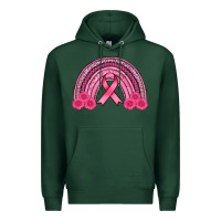 Sports Green breast cancer rainbow Premium Hoodie - AdoDesignShop