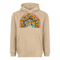 Mushroom mom with sunflower rainbow mothers day Heavyweight Hoodie - texasbilliewilder