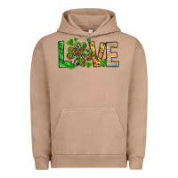 Pigment Burro love luck with clover Urban Hoodie - NancyCooperArtShop