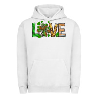 Pigment Lunar Rock love luck with clover Urban Hoodie - NancyCooperArtShop
