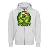 Dove Grey Grinch Zipper Hoodie - Unal Design