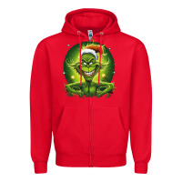 Red Grinch Zipper Hoodie - Unal Design